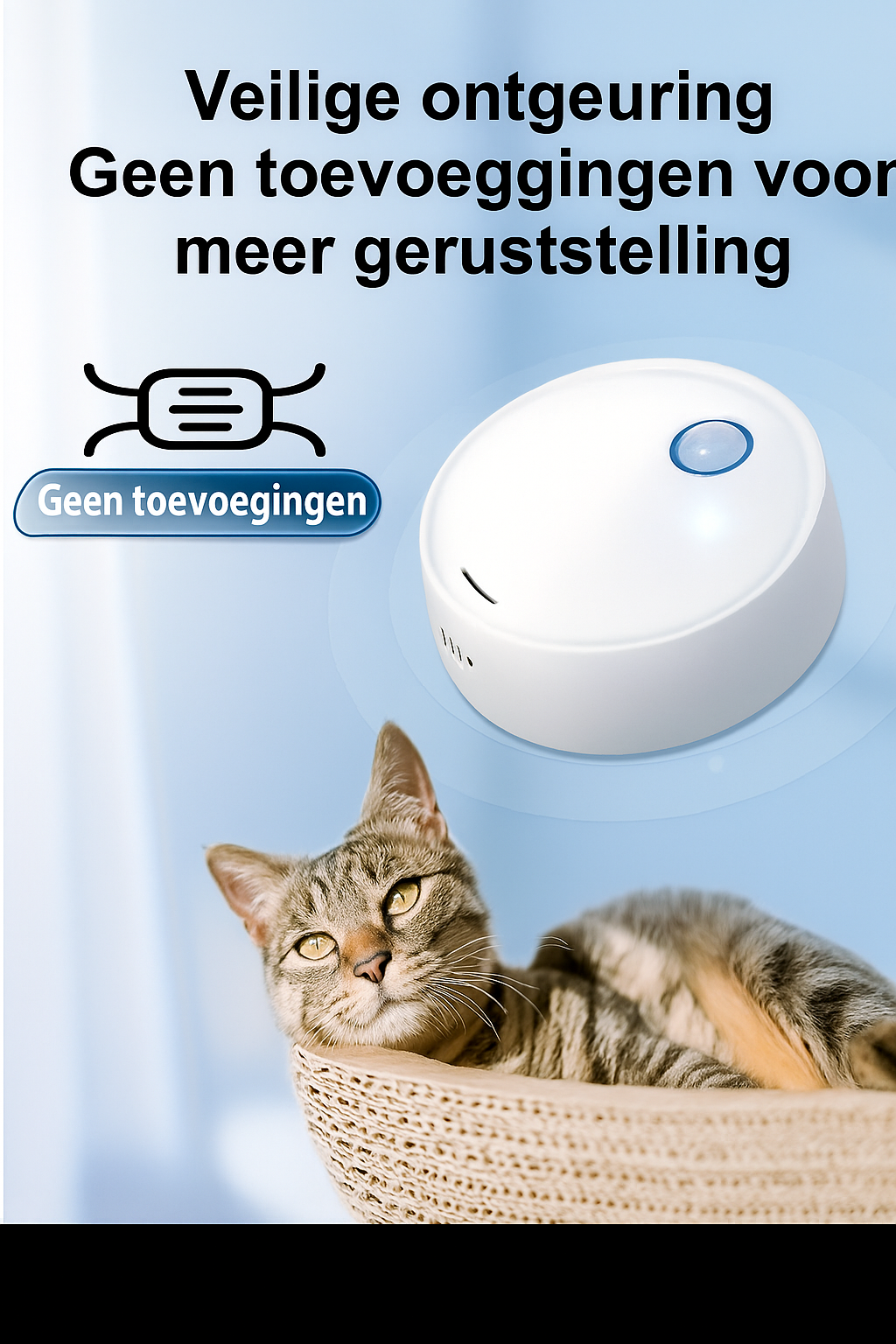 FrisBak™ – Slimme Luchtverfrisser voor de Kattenbak