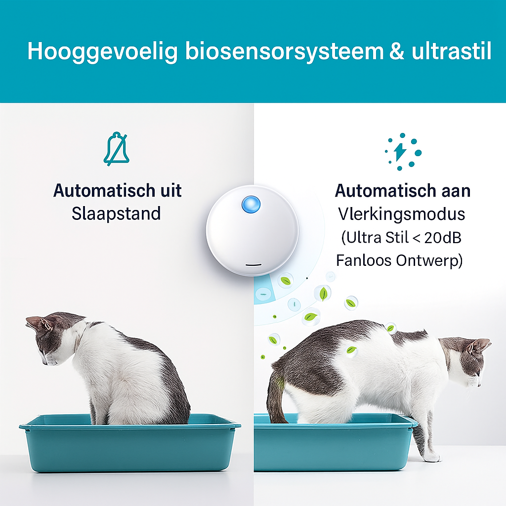 FrisBak™ – Slimme Luchtverfrisser voor de Kattenbak