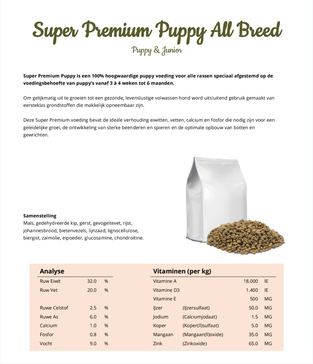 Super Premium Puppy Alle rassen