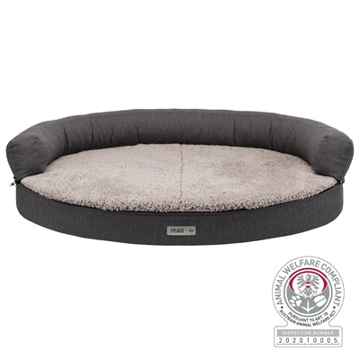 Trixie Vital Sofa Bendson Orthopedisch Ovaal Donkergrijs / Lichtgrijs
