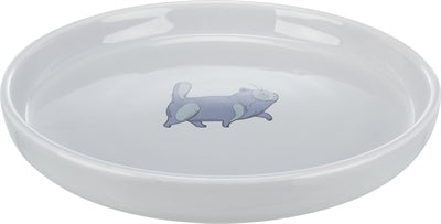 Trixie Voerbak / Waterbak Plat En Breed Kattenprint Grijs