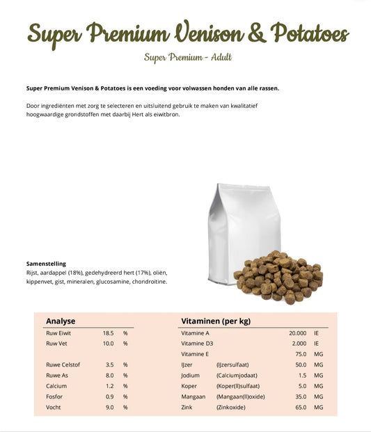 Super Premium Venison & Potatoes