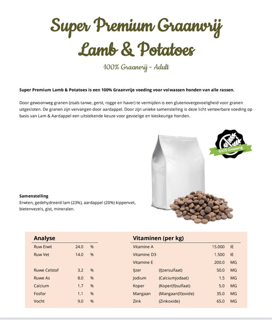 Super Premium Graanvrij Lam & Aardappel