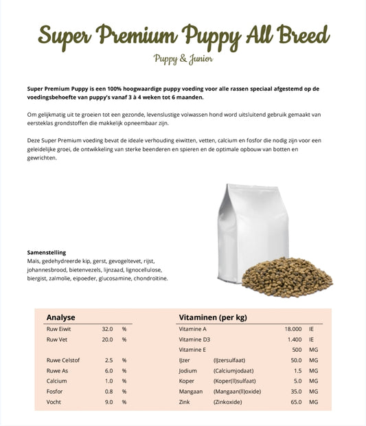 Super Premium Puppy Alle rassen