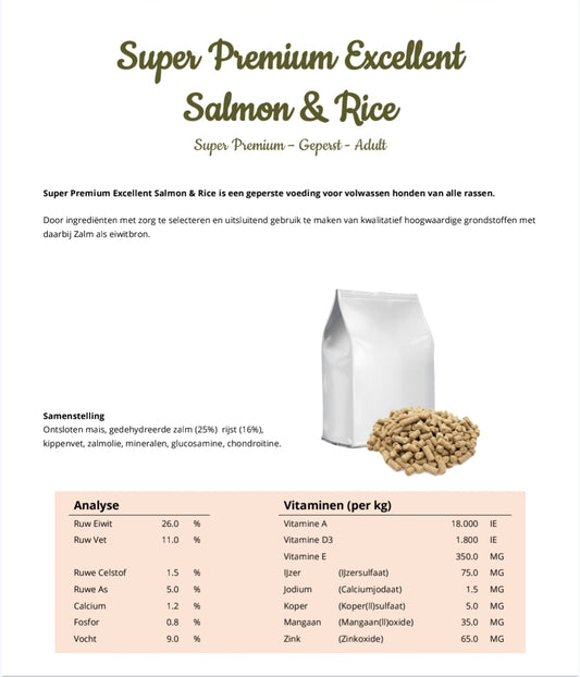 Geperst Super Premium Excellent Zalm & Rijst